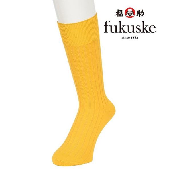 靴下 メンズ fukuske 定番6:2リブ カジュアル レギュラー丈ソックス 25-27cm 2f...