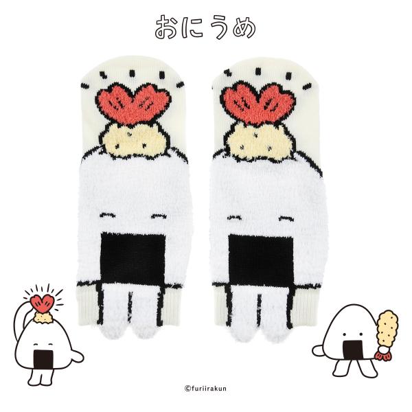 福助 おにうめ  靴下 えび天柄 スニーカー丈 キャラクター(3183A07N)婦人 女性 レディー...