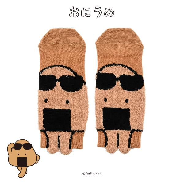 福助 おにうめ  靴下 焼きおにぎり柄 スニーカー丈 キャラクター(3183A08N)婦人 女性 レ...