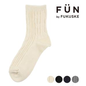 福助 公式 靴下 クルー丈 レディース fukuske FUN ケーブル柄 つま先かかと補強 アロエ保湿加工 3262-42L 婦人 女性 フクスケ fukuskeの商品画像