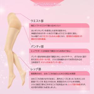 ストッキング 大きいサイズ 格安 黒 着圧 レ...の詳細画像3
