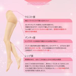 ストッキング 大きいサイズ 格安 黒 着圧 レ...の詳細画像3