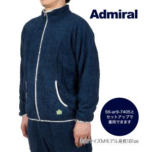 福助 公式 トップス メンズ Admiral フリース ジップアップ ロゴ ar9-2106 M ブラック 紳士 男性 フクスケ fukuske