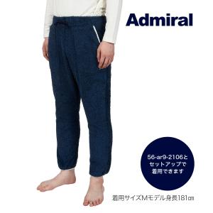福助 公式 パンツ メンズ Admiral フリース ロゴ ar9-7405 M ブラック 紳士 男性 フクスケ fukuske