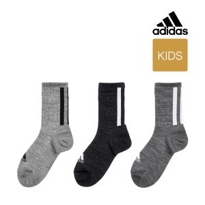 福助 公式 靴下 キッズ adidas(アディダス) 3ストライプ