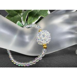 9mm アゼツライト ブレスレット 天然石 パワーストン 幸運up キラキラ