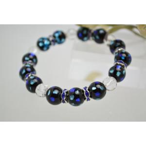 9mm アゼツライト ブレスレット 天然石 パワーストン 幸運up キラキラ