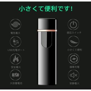 ライター 電子ライター 着火ライター USB充...の詳細画像2