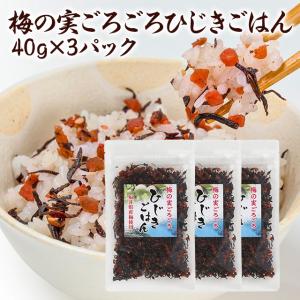 ごはんのお供　ふりかけ　送料無料　梅の実ごろごろひじきごはん  40ｇ入x3P 福井県産梅使用　お弁当 おにぎり　お取り寄せ グルメ