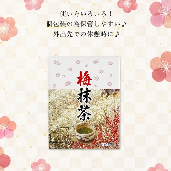 　送料無料　梅抹茶 24g（2g×12袋入）【メール便にてお届けいたします】お茶/粉末/抹茶/梅/お...
