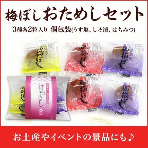 梅干し　ギフト　梅干し　個包装　6粒入り　無添加しそ漬　減塩うす塩味　はちみつ各2粒入　プチギフト　...