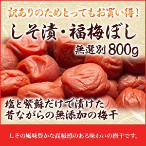 梅干し 訳あり 800g 無添加 しそ漬 福梅...の詳細画像1