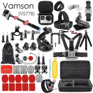 Vamson Gopro アクセサリーfor go pro hero 8 7 6 5 4 kit 3 way selfie stick for Eken h8r / for xiaomi for yi EVA モデル：VS77