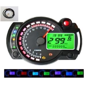 汎用マルチデジタルメーター 12V オートバイ 多機能 スピードメーター バイク　タコメーター