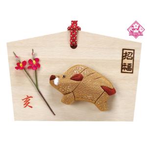木目込み 人形 干支 キット 未 ひつじ (未 招福絵馬) 01-1033-6 型紙