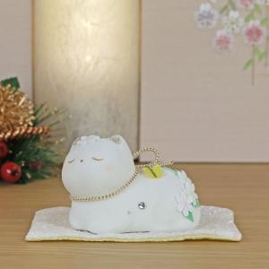 お福さん 置物 日本製 常滑焼 開運 縁起物（にこっお多福さんO-283