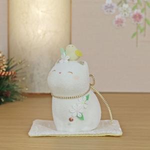 【未使用品】招きお多福さん　開運置物 お福さん 置物 日本製 常滑焼 開運 縁起物（にこっお多福さんO-283