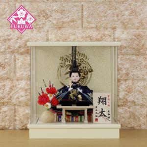 天神様 ガラスケース入り(衣装 正絹麹塵(きくじん)FUKU-R3-T23 天神様 ガラスケース入り(衣装 正絹麹塵(きくじん)FUKU-R3-T23