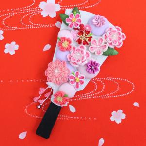 羽子板 初正月 花飾り(9号 摘み細工 つまみ...の詳細画像2