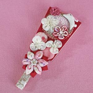 羽子板 初正月 ケース入り(6号 つまみ細工 ...の詳細画像3
