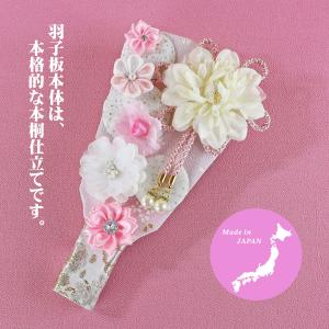 羽子板 初正月 ケース入り (7号 つまみ細工...の詳細画像3