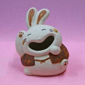 猫 置物 日本製 常滑焼 開運 縁起物 宮崎工房(いひひ招き O-202-1222