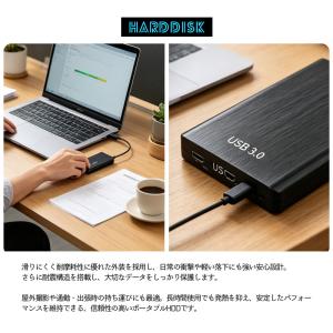 外付けHDD ポータブルHDD 外付けハードデ...の詳細画像4