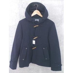 ユニクロ（UNIQLO） ダッフルコート メルトン ロング丈 M 紺 ネイビー