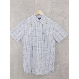 ◇ TOMMY HILFIGER トミーヒルフィガー 半袖 チェック シャツ XS ホワイト ネイビー ブラック #