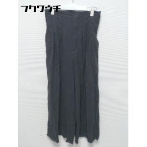 ◇ KBF アーバンリサーチ リネン混 カットオフ ワイド パンツ ONE ネイビー レディース