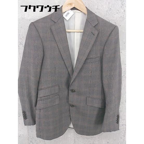 ◇ d'or homme ドールオム チェック 2B 長袖 テーラード ジャケット 88YA4 グレ...