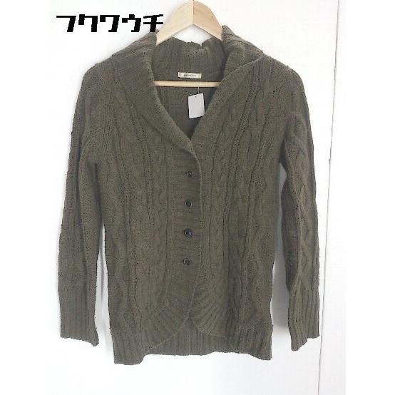 ◇ Simplicite シンプリシテェ ケーブル ニット 長袖 ショールカラー カーディガン ブラ...