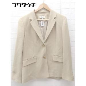 ◇ ANN TAYLOR アンテイラー 2B シングル 長袖 テーラード ジャケット サイズ12P ベージュ系 レディース