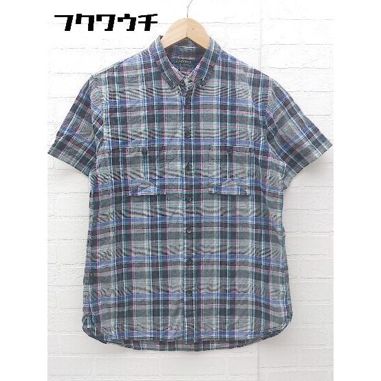 ◇ R.NEWBOLD アールニューボールド チェック ボタンダウン BD 半袖 シャツ サイズM ...