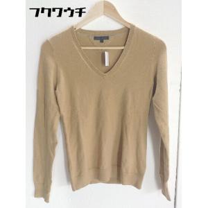 ◇ TOMMY HILFIGER トミーヒルフィガー コットン 長袖 ニット セーター サイズS ベージュ系 メンズ