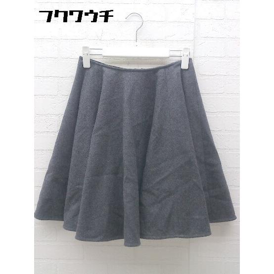 ◇ ESTNATION エストネーション バックジップ ミニ フレア スカート サイズ36 グレー ...