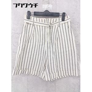 ◇ NOLLEY'S ノーリーズ ストライプ ハーフ パンツ サイズ36 アイボリー レディース