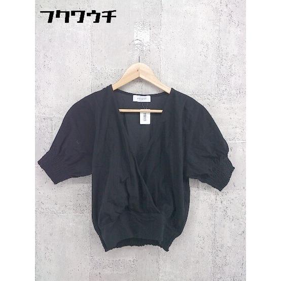 ◇ Simplicite シンプリシテェ カシュクール 半袖 カットソー ブラック レディース