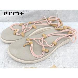 ◇ Teva テバ サンダル サイズW8 ピンク ベージュ レディース