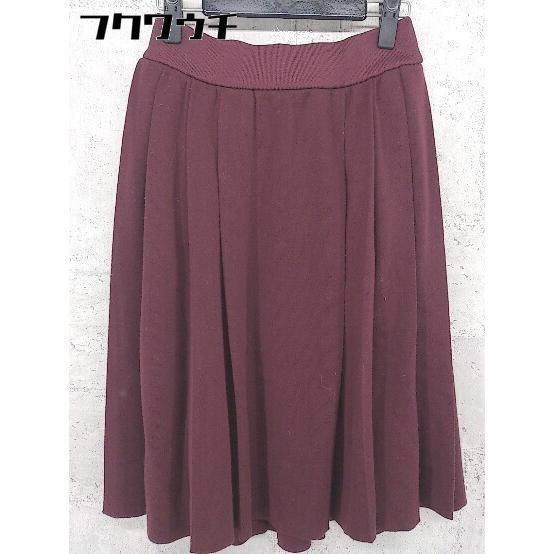 ◇ WRAPINKNOT ラッピンノット 膝下丈 プリーツ フレア ニット スカート サイズ0 ボル...