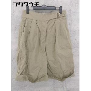 ◇ UNITED ARROWS ユナイテッドアローズ ロールアップ タック ショート ハーフ パンツ サイズ40 ベージュ レディース