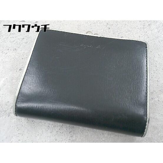 ◇ agnes b. アニエスベー がま口 二つ折り 財布 ウォレット ブラック レディース