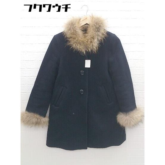 ■ ◎ FREE'S PHRASE フリーズフレーズ ラクーンファー付き 長袖 コート サイズM ネ...