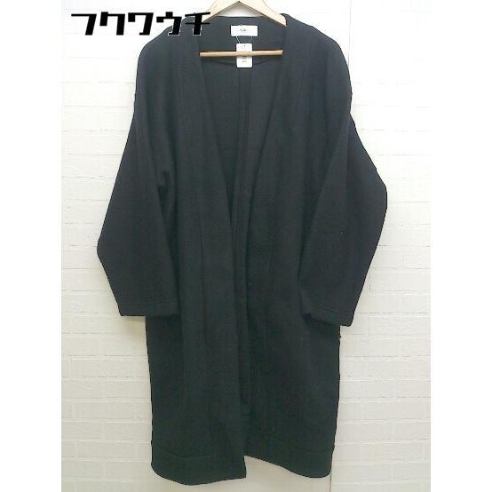 ■ AZUL BY MOUSSY アズールバイマウジー  長袖 ノーカラーコート サイズL ブラック...