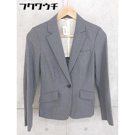 ◇ Perfect Suit パーフェクトスーツ ストライプ 長袖 ジャケット サイズ7 グレー レ...