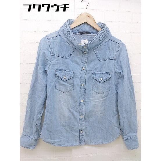 ◇ AZUL BY MOUSSY アズールバイマウジー デニム調 長袖 ウエスタン シャツ サイズM...
