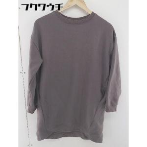 ◇ pink adobe ピンクアドベ 長袖 ミニ ワンピース サイズM グレージュ系 レディース