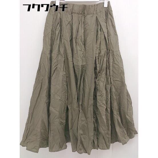 ◇ ◎ SO エスオー ロング フレア スカート サイズF カーキ レディース