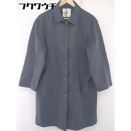 ■ TRUE COLORS MARKET トゥルーカラーズマーケット 長袖 ステンカラーコート グレ...