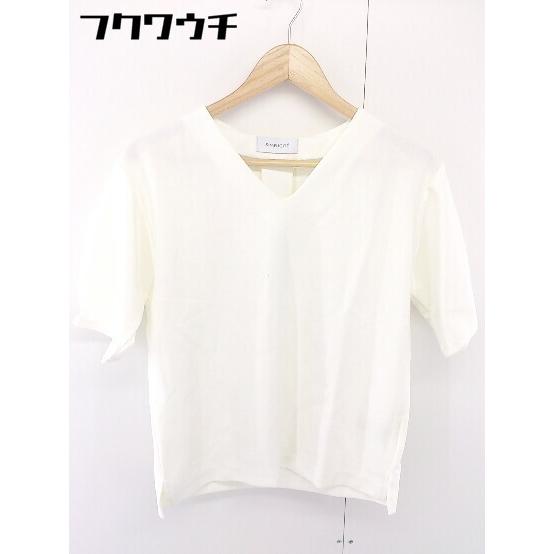 ◇ Simplicite シンプリシテェ Vネック 半袖 Tシャツ カットソー アイボリー系 レディ...